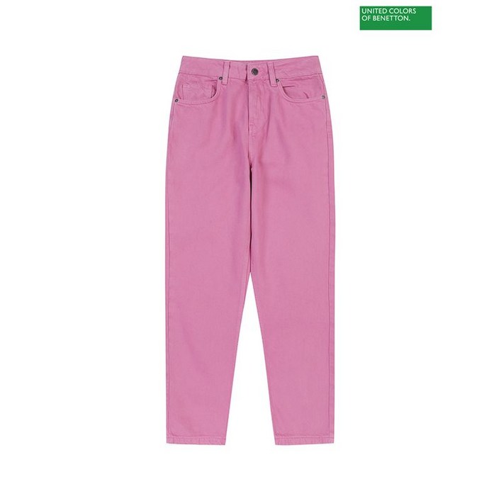 베네통 High-waist straight denim pants 3S 4LYX575C3