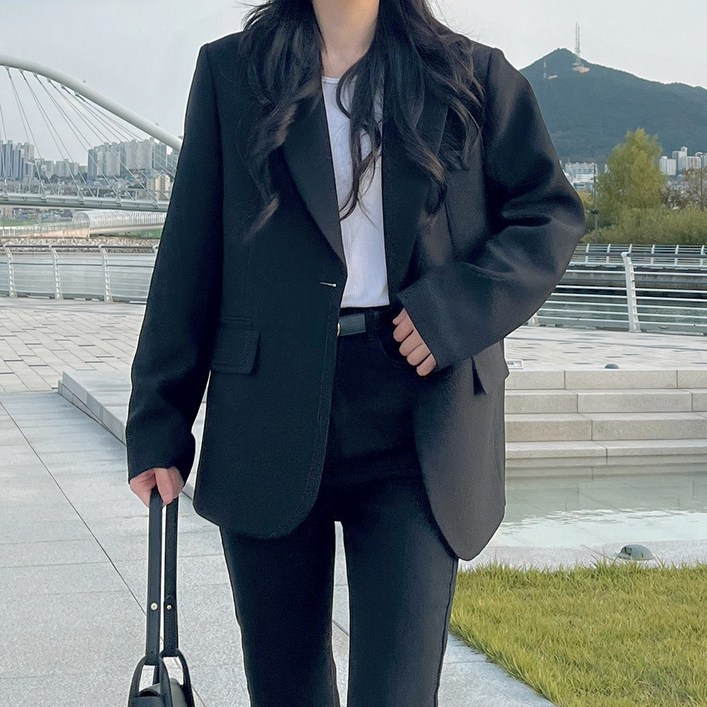 (초특가 고퀄리티)(국내 자체 제작)(당일 발송) 카렌 싱글 원버튼 자켓