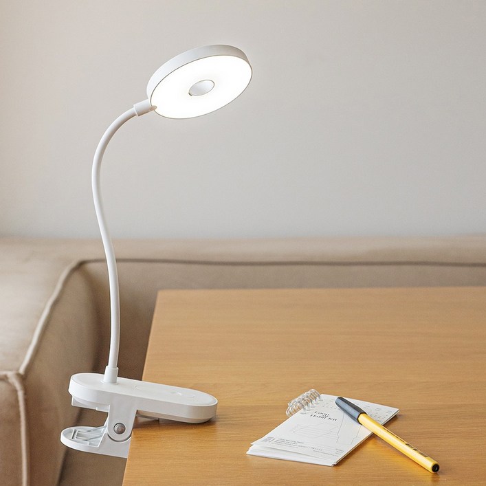 킨하우스 밝기조절 3색 온도 LED 집게 스탠드