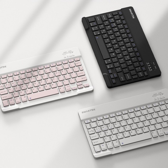스마텍 저소음 C타입 충전식 슬림 미니 블루투스 무선 텐키리스 키보드