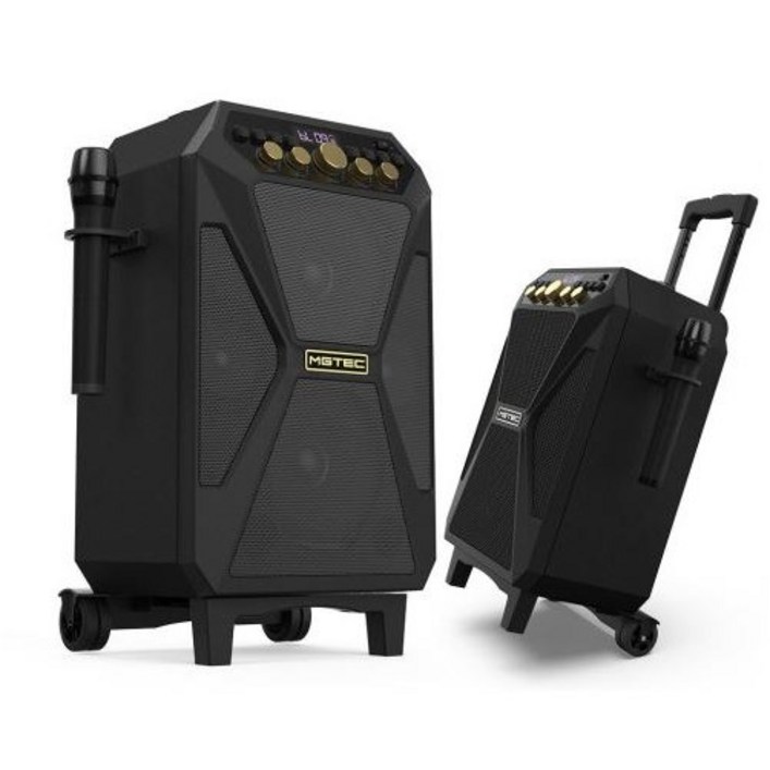 버스킹 마스터 휴대용 이동식 블루투스 스피커 600W 무선 마이크 캐리어형 대용량 배터리 엠지텍