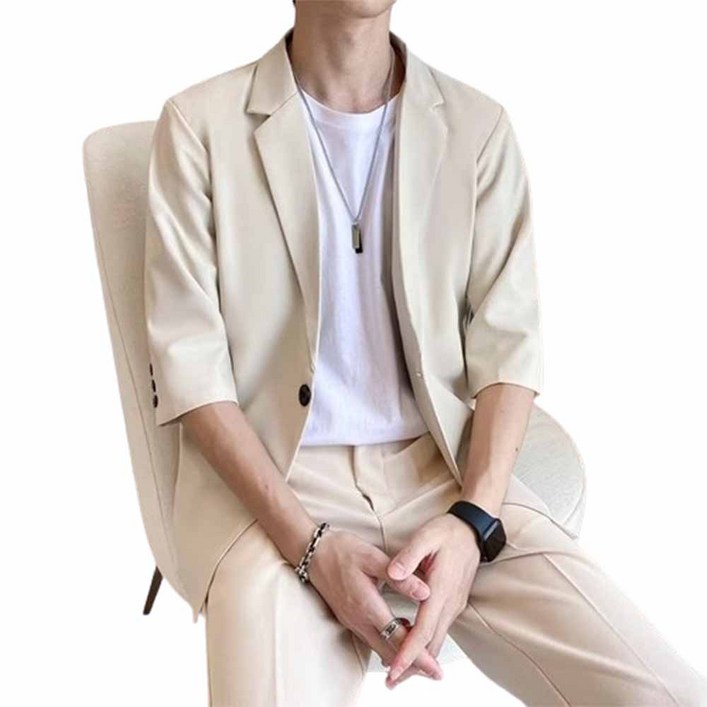 휠렉스 남자 여름 반팔 정장 재킷 J125