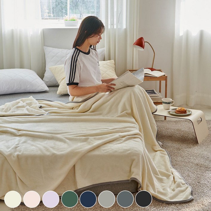 데시뉴 뉴노멀 솔리드 극세사 담요 무릎담요 캠핑담요 학생담요 사무실담요