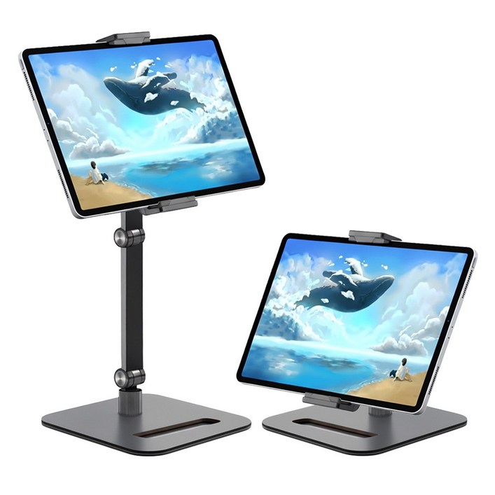 락스탠드 3관절 마운트 고강도 유튜브 핸드폰 태블릿 휴대용 모니터 대형 거치대 블랙, 블랙