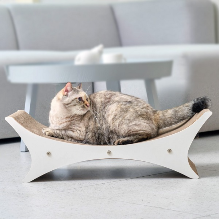 뽀떼_고양이 리필 스크래쳐_R2_빅평판 리필 스크래쳐, 1개, 화이트