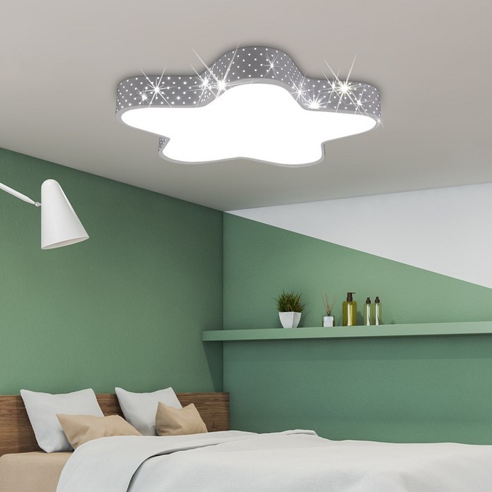 연하 앙리오별 방등 천장등 조명 LED50W 주광색 인테리어 플리커프리, 화이트