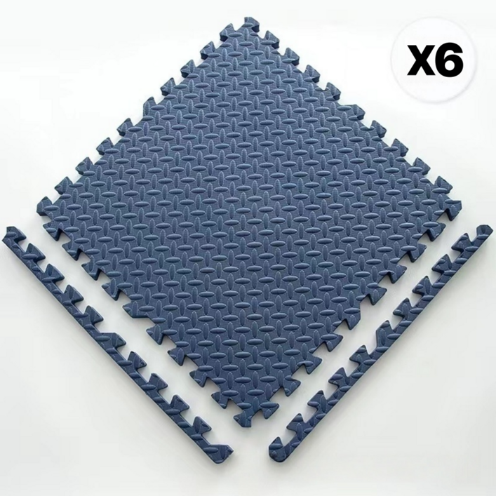이글웨이 홈짐 퍼즐매트 층간소음방지 60x60cm, 6개, 네이비