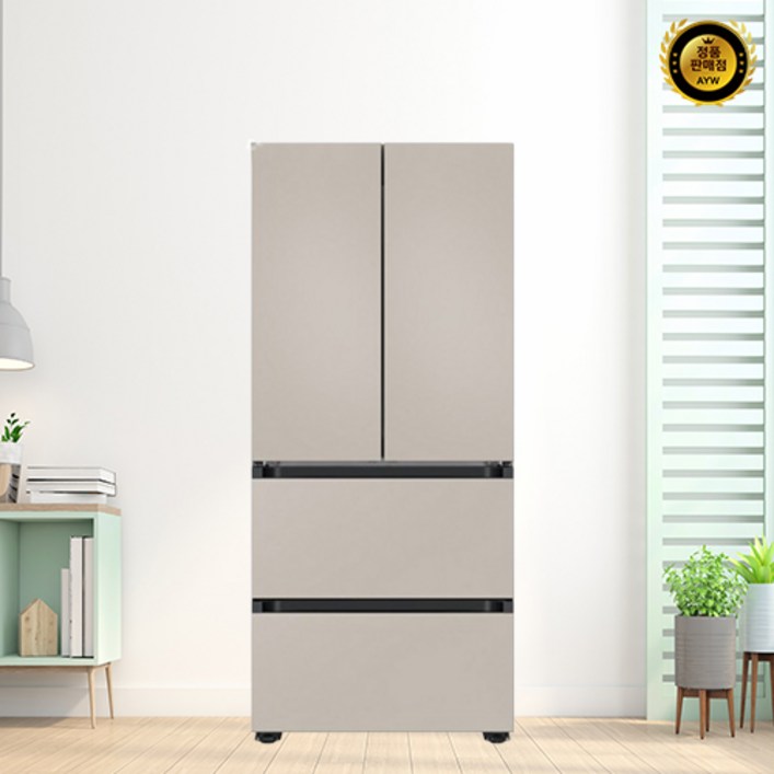 색상선택형 삼성전자 BESPOKE AI 김치플러스 4도어 냉장고 키친핏 420L 방문설치