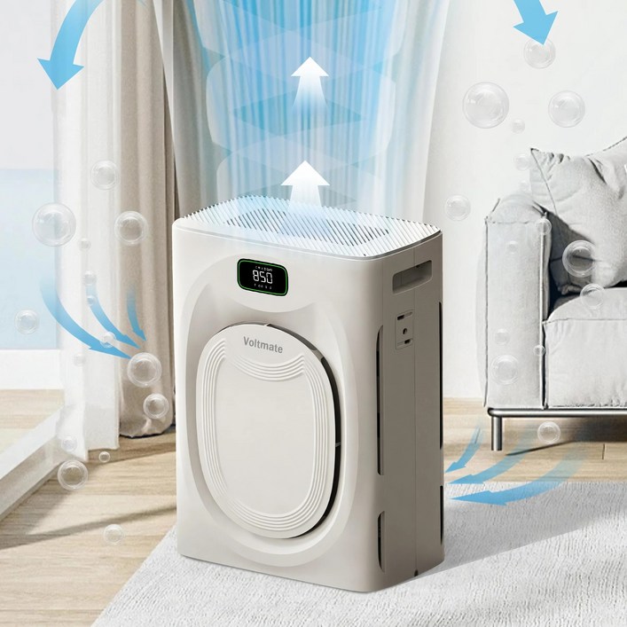 Voltmate 가정용 대형 공기청정기 반려동물 모발 털포집기 20평 실내용 사무실용 저소음 스마트 청정기