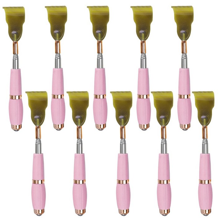 자석 롤러볼 휴대용 접이식 안테나 효자손 H타입, 10개, 02핑크