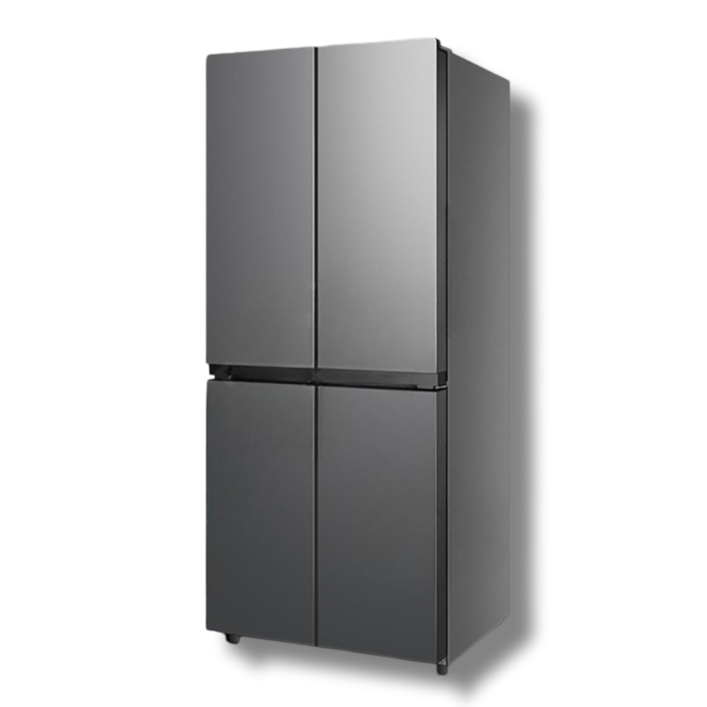 델로프 4도어 냉장고 스탠드형 가정용 원룸 냉동고 야채 과일 쌀 다용도, 408L, 스틸그레이