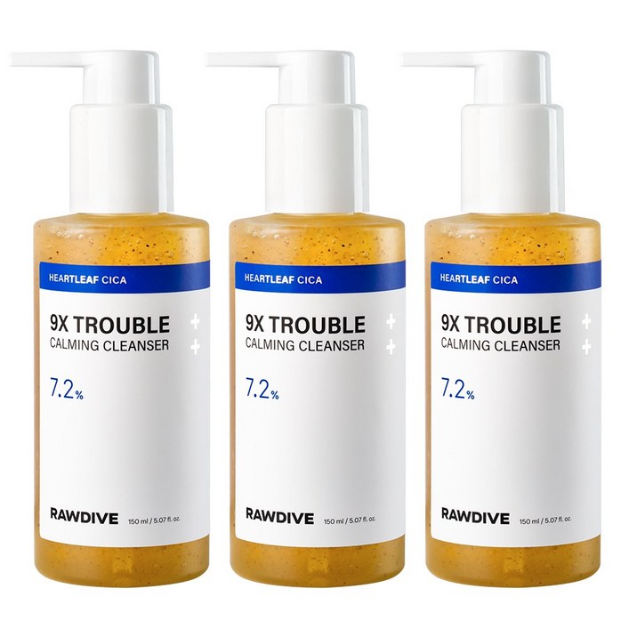 로다이브 어성초 9X 여드름 제로 앰플 피지 클렌징 3개, 3개, 150ml