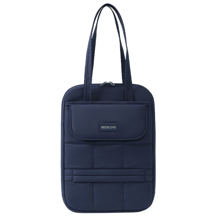 융풍 노트북 가방 심플 대용량 노트북 가방, 12인치 13인치 14인치 15인치, 6개, 네이비색