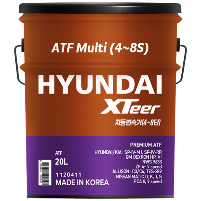 현대 엑스티어 xteer atf multiv48 4단8단 자동미션 오일 20L, 1개, XTeer ATF Multi