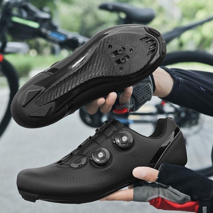 스토리원 더블 락킹 플랫 평페달 로드 MTB 사이클 클릿 슈즈 USSSN08