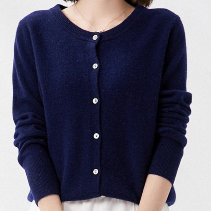 핑크셀럽 보들 라운드 니트 가디건