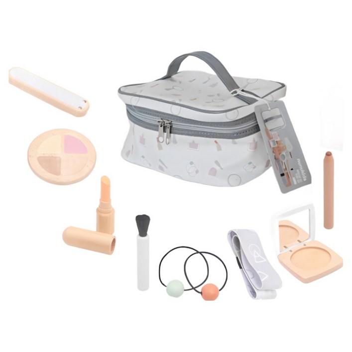 로드제 원목 메이크업놀이 헤어샵놀이 역할놀이 장난감, 화장품헤어세트, 1개