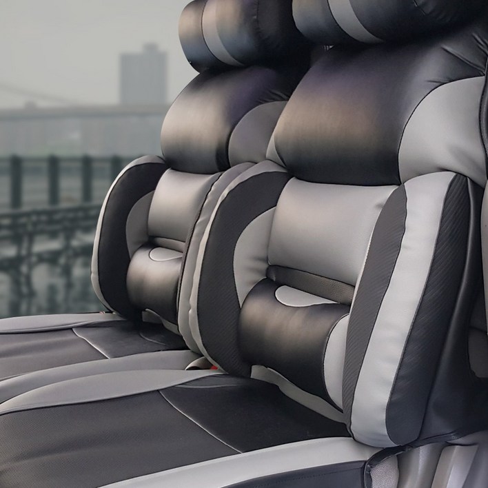 카월드 리무진 시트커버 운전석  목쿠션 세트