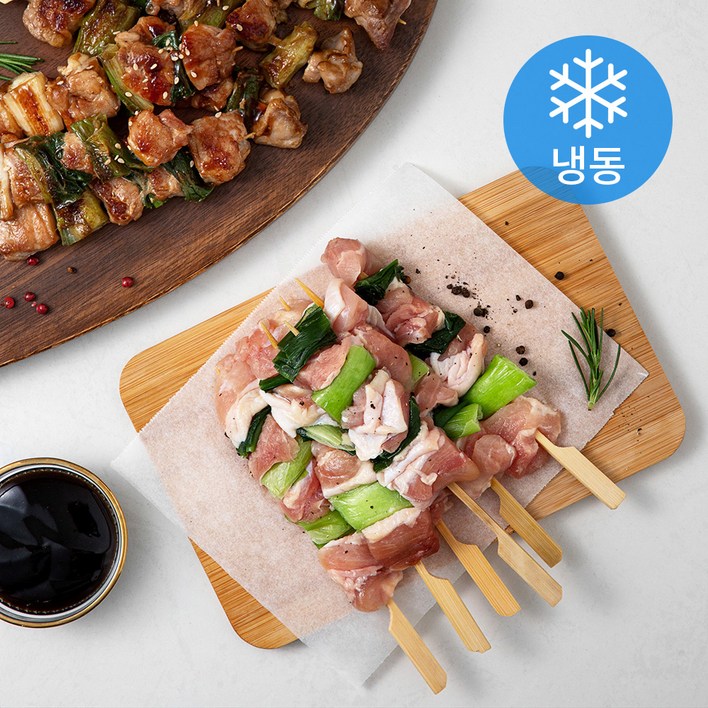 플레잇 국내산 파닭꼬치 50g x 12p 숯불데리양념소스 150g 세트 냉동