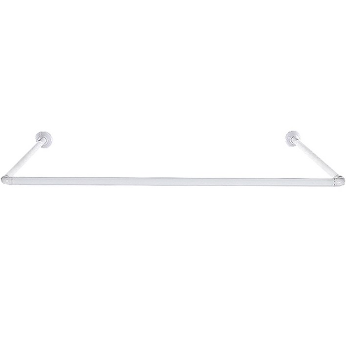 제이라이프 넥슨 코너형 샤워 커튼봉 U형, 화이트, 1개