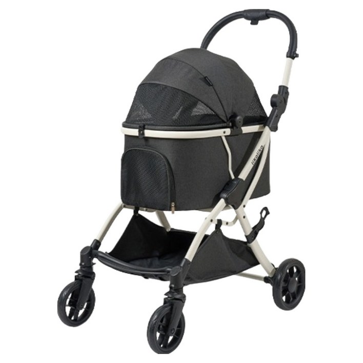 리카리카 강아지 올데이 라이트 일체형 유모차, 차콜  블랙, 1개