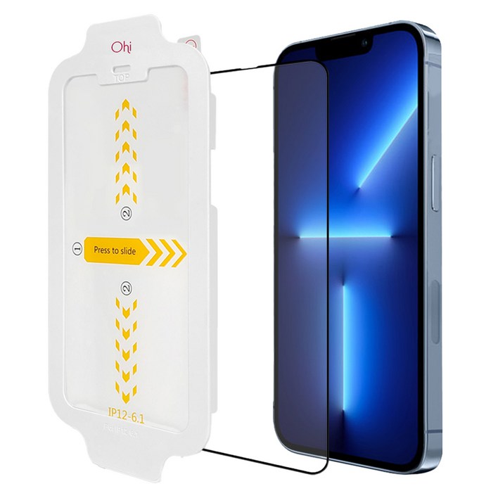 오하이 풀커버 강화유리 휴대폰 액정보호필름 2p + EZ 툴 세트, 1세트