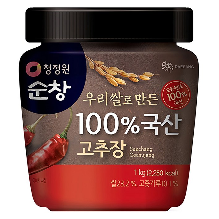 청정원순창 우리쌀로 만든 100% 국산 고추장, 1kg, 1개