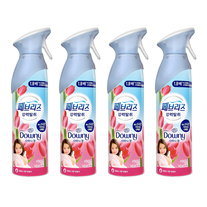 페브리즈 에어 다우니향 탈취제 본품, 165g, 4개