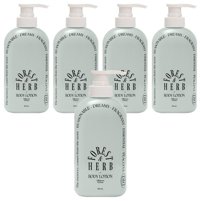 오디드 밀크인세라 퍼퓸 바디로션 포레스트허브향, 5개, 500ml