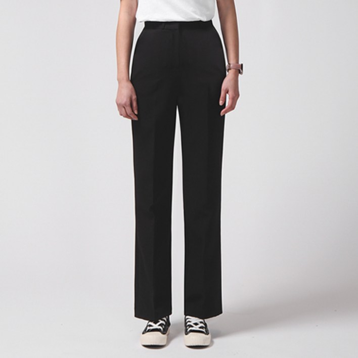 레몬소울 여성용 밴딩 스판 링클프리 일자 숏 슬랙스 6791