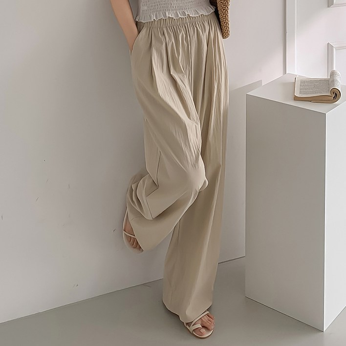 부루앤쥬디 여성용 G바스락주름와이드팬츠 ORFPT502B