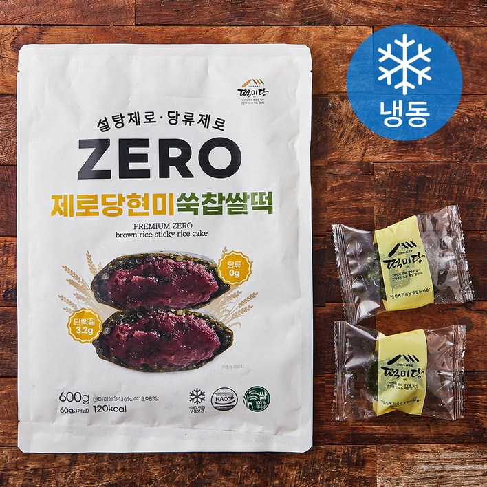 떡미당 제로당 현미 쑥찹쌀떡 (냉동), 60g, 10개입, 1개