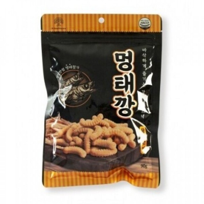 멍태깡 강아지 과자 스낵 간식, 3개, 90g, 명태+새우