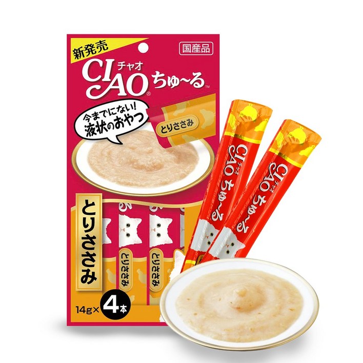 이나바 차오츄르 닭가슴살 14g 4P, 14g, 4개