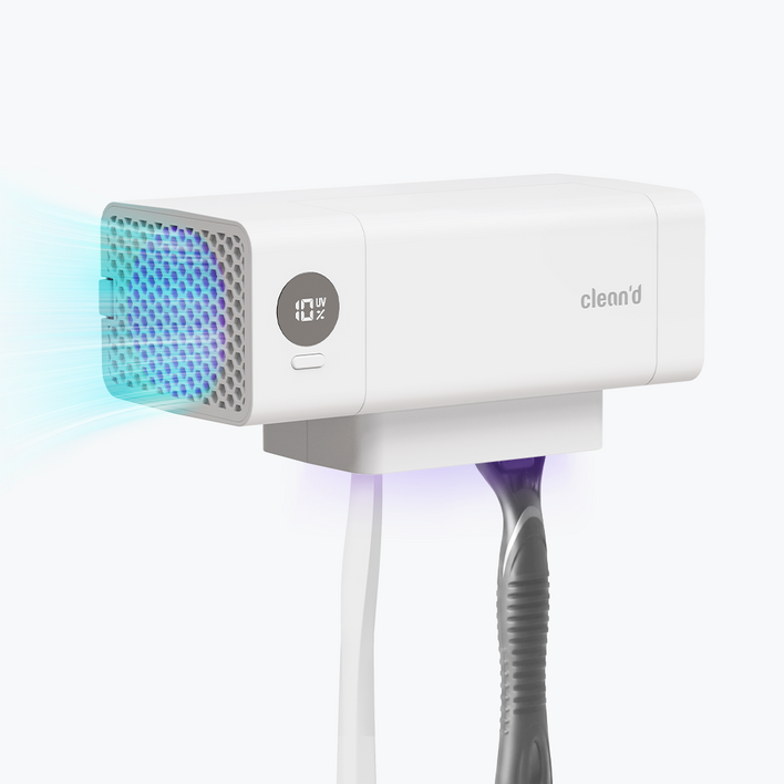 클린디 가정용 무선 2인용 칫솔살균기 트윈디 CL406, 화이트