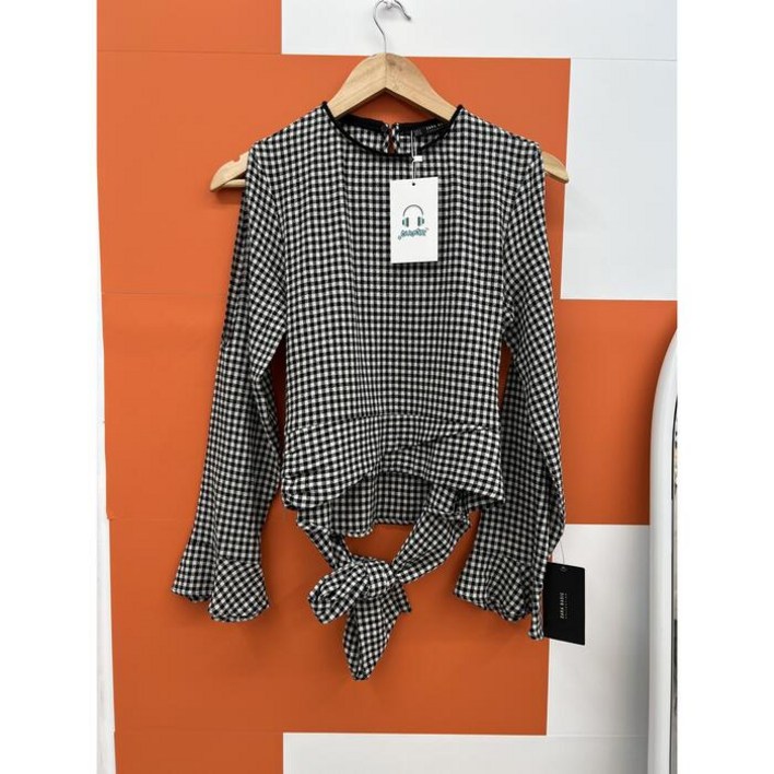 버디즈 빈티지 ZARA 자라 코튼 폴리에스터 블라우스 새제품 S