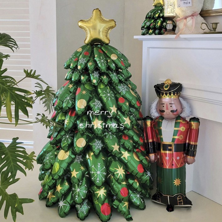 블링블링 빅사이즈 크리스마스 파티용품 소품  130cm양면빅트리풍선