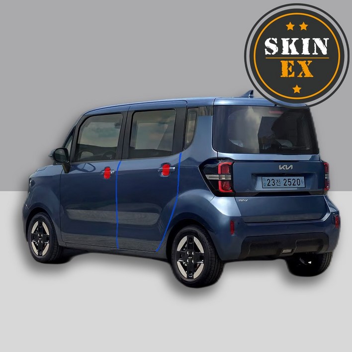 스킨엑스 더 뉴 레이 EV (6) 도어컵+도어엣지 PPF 차량보호필름, 1개