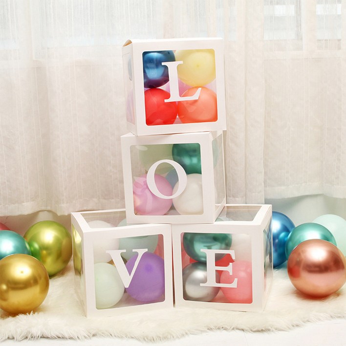 투명 LOVE BABY 레터링 풍선 박스 생일 기념일 밸런타인 데이 풍선박스 화이트, LOVE 투명 LOVE BABY 레터링 풍선 박스 생일 기념일 밸런타인 데이 풍선박스 화이트, LOVE
