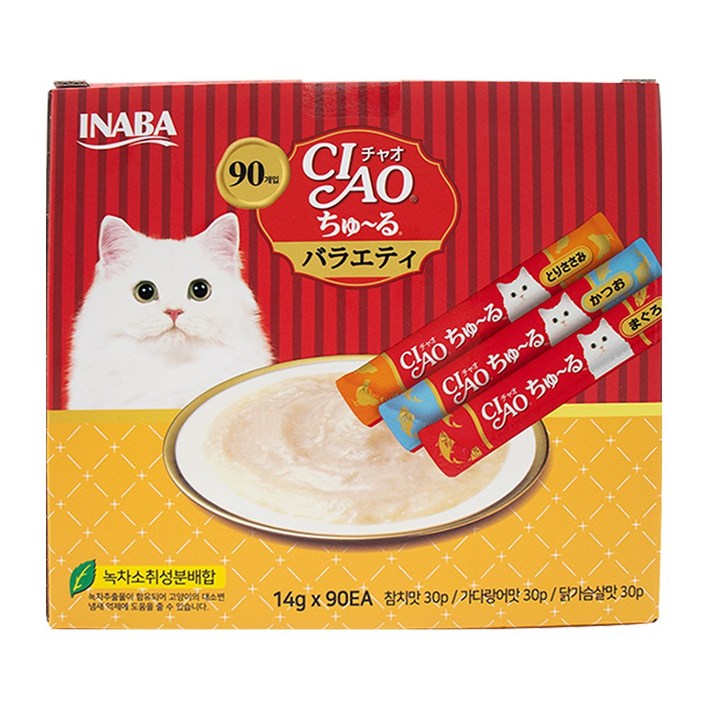 챠오츄르 대용량 90P 코스트코 고양이 츄르 간식 버라이어티 반려묘 차오추르 90P