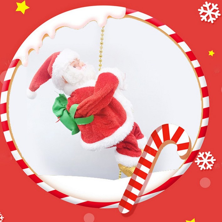 줄타는 산타 크리스마스트리장식 산타인형 크리스마스소품, 줄타는산타 홈인테리어