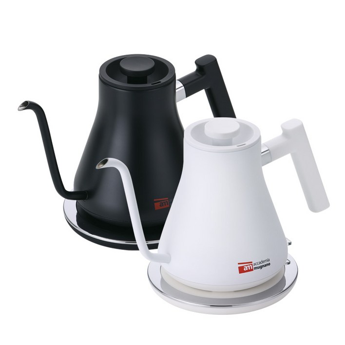 백화점브랜드 이태리 AM 전기 커피 드립포트 저소음 통스텐 800ml, 스노우 화이트 KP1000W