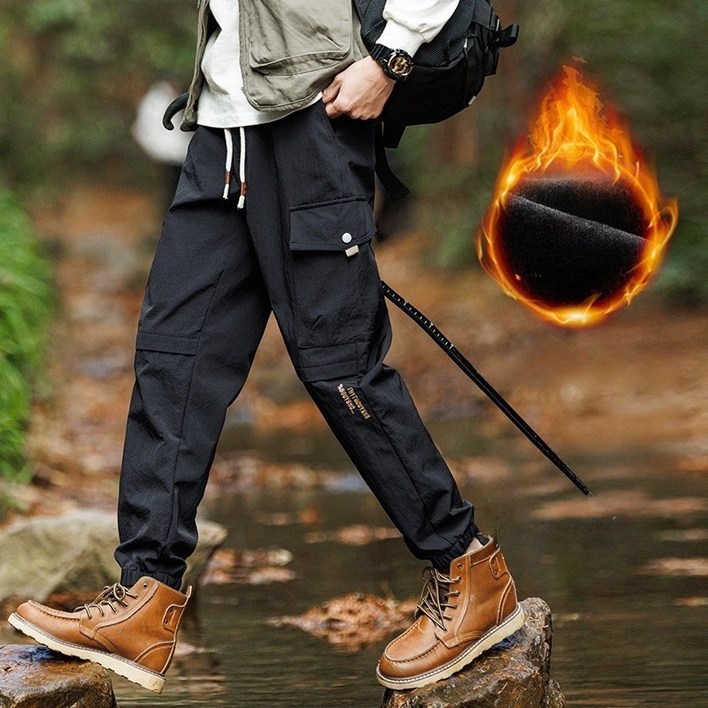 남성 가을 겨울 기모바지 카고바지 캐주얼 바지 트레이닝 팬츠 조거팬츠 방한바지