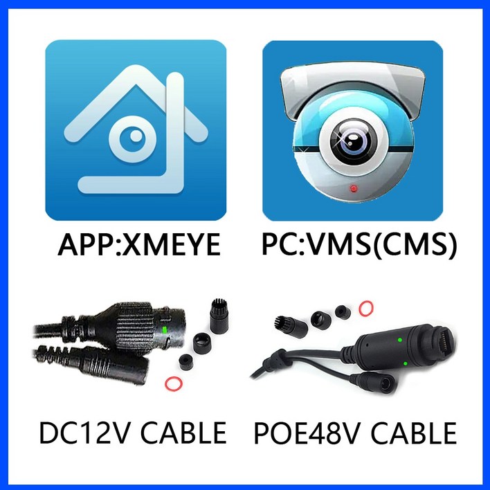 cctv카메라 4mp 2.8, 3.6, 8, 12, 16mm 메탈 미니 IP 카메라, 12V, 48VPOE 풀 HD 2K 디지털 H.265 ONVIF 실, 03 DC12V 12V2A For EU02 3.6mm