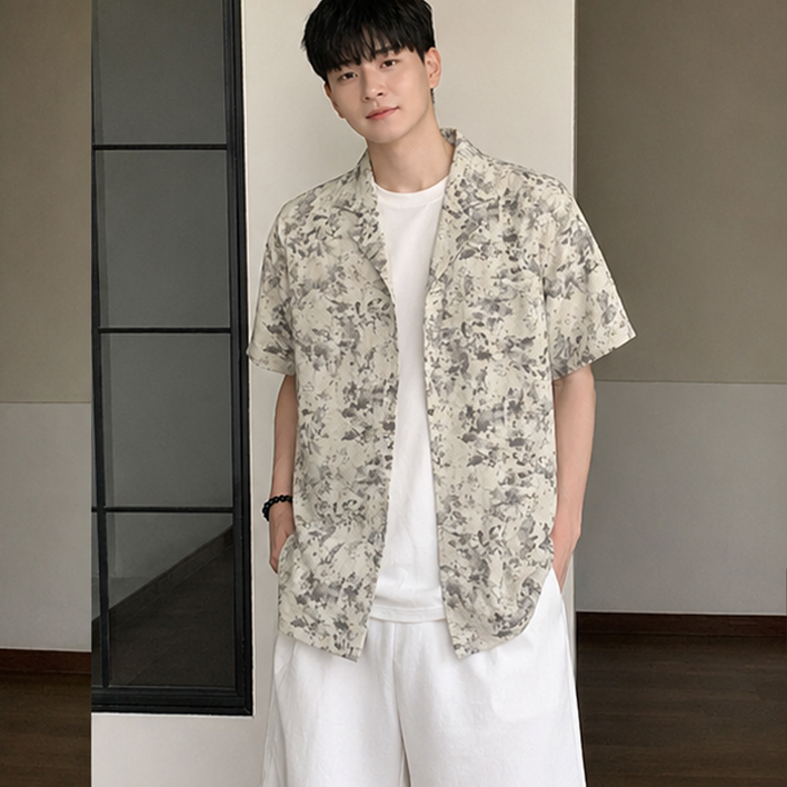 휘잇 스모크 밴딩 커플 시밀러룩 휴양지 바캉스 원피스