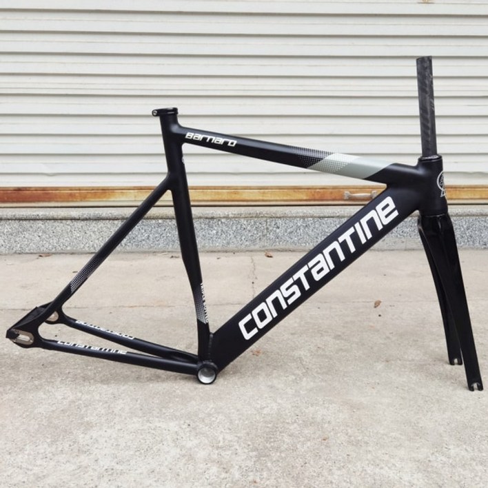 Constantine 6061-T6 알루미늄 고정 기어 자전거 프레임 세트 카본 포크에는 헤드셋 시트 포스트 클램프가 포함됩니다.