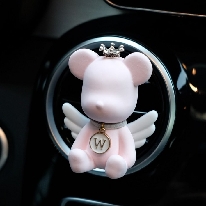 엔젤 베어브릭 차량용 방향제 석고방향제 디퓨저 명품 고급오일, 1세트, 잉글리쉬페어프리지아