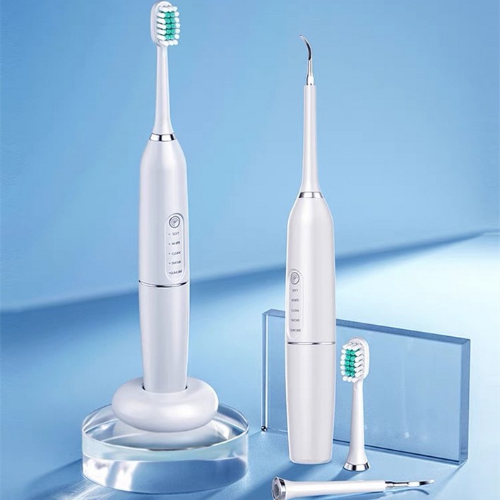 초음파 치석제거기 전동 셀프 가정용  스케일링기  스마트 음파 전동  칫솔  화이트,핑크,민트
