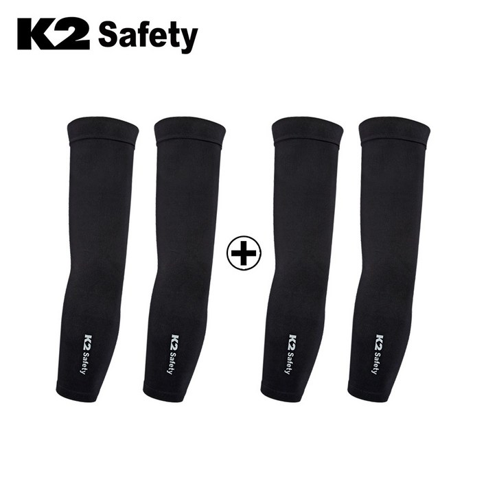 K2 UV차단 냉감 쿨토시 2P2P 2개 세트, 블랙2개