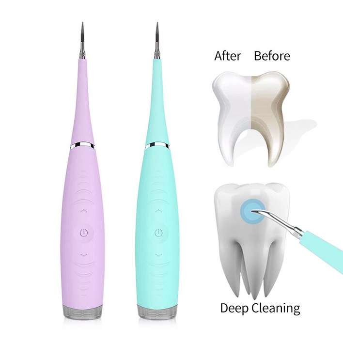 전기 초음파 음파 치과 스케일러 치아 미적분 플라크 리무버 도구 키트 휴대용 얼룩 치석 청소 도구 치아 미백